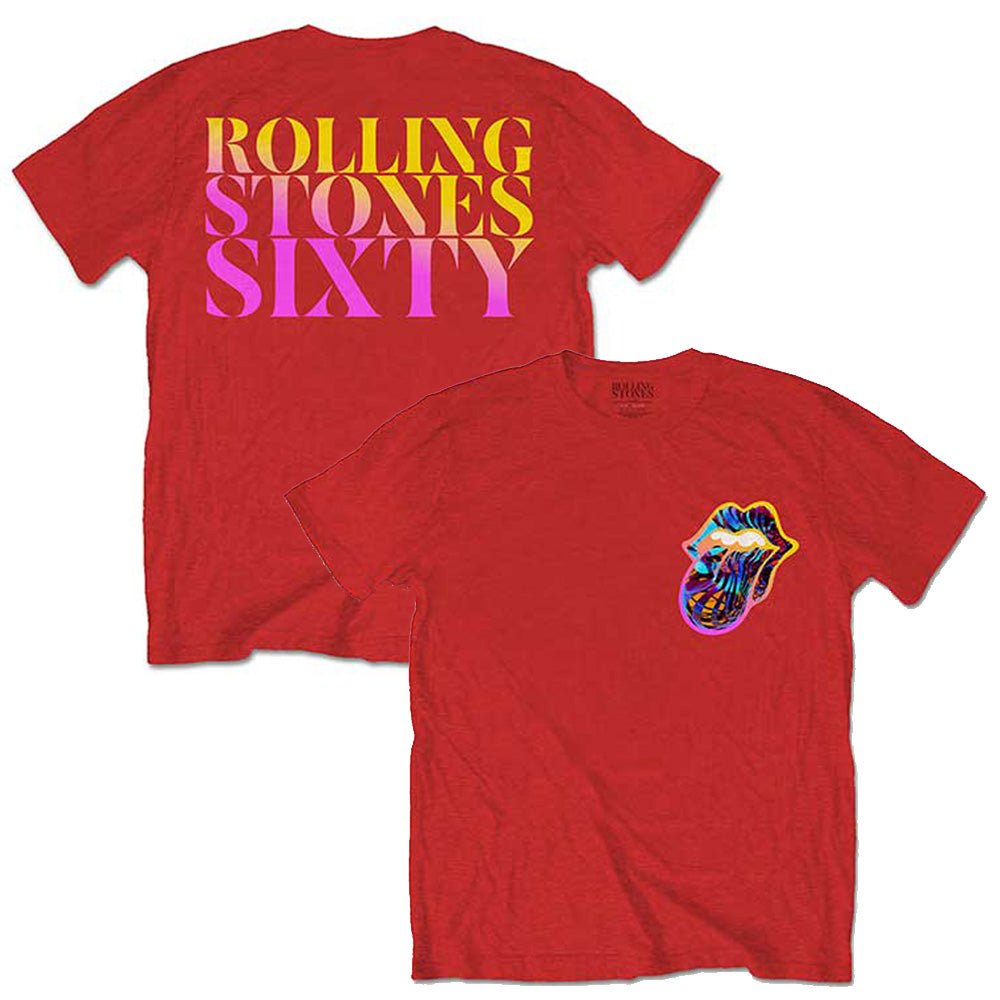 ROLLING STONES ローリングストーンズ (来日 35周年 記念 ) - Sixty Gradient Text / バックプリントあり / Tシャツ / メンズ - PGS